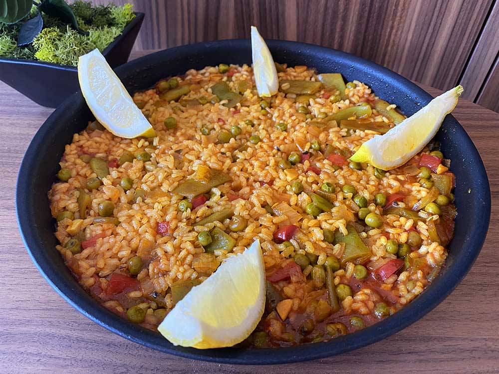 Paella de verduras Cocinando por la vida