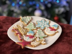 Galletas navideñas de mantequilla con glaseado