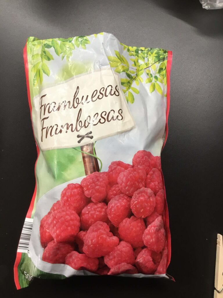 Frambuesas congeladas
