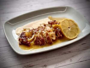 Pollo al limón estilo asiático