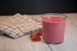 Batido de fresas saludable