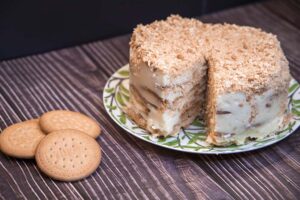 Tarta de galletas y crema