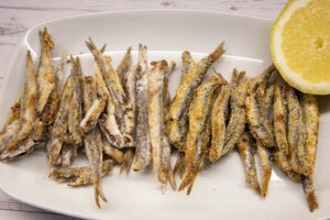 Boquerones fritos saludables en freidora de aire