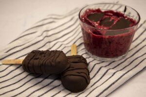 Helado de fruta saludable