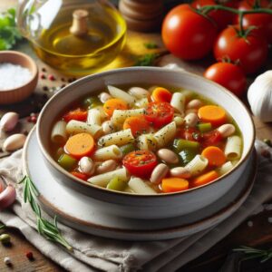 Sopa Minestrone con Alubias Blancas