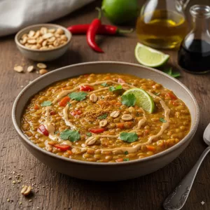 lentejas guisadas estilo satay
