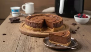 Cheesecake de chocolate y yogur en freidora de aire